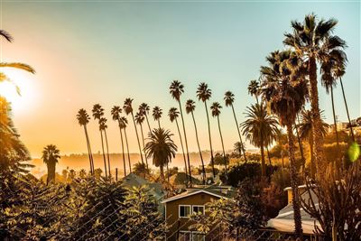 Sonnenuntergang über Hollywood